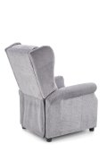 Fotel do salonu klasyczny, rozkładany, funkcja relax, popiel, tkanina