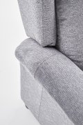 Fotel do salonu klasyczny, rozkładany, funkcja relax, popiel, tkanina