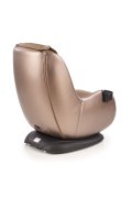 Ekskluzywny Fotel do salonu z funkcją masażu, beżowa ekoskóra