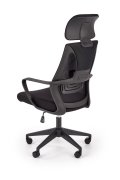 Fotel do biurka obrotowy nowoczesny, kolor czarny, tkanina membranowa, siatka