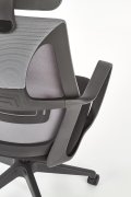 Fotel do biurka obrotowy nowoczesny, kolor popiel, czarny, tkanina membranowa, siatka