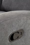 Fotel do biurka kolor ciemnopopielaty rozkładany styl klasyczny, funkcja relax