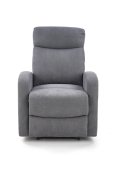 Fotel do biurka kolor ciemnopopielaty rozkładany styl klasyczny, funkcja relax
