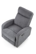 Fotel do biurka kolor ciemnopopielaty rozkładany styl klasyczny, funkcja relax