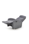 Fotel do biurka kolor ciemnopopielaty rozkładany styl klasyczny, funkcja relax