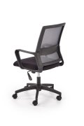 Fotel do biurka kolor czarny z popielatym siatkowym oparciem