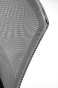 Fotel do biurka kolor czarny z popielatym siatkowym oparciem