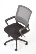 Fotel do biurka kolor czarny z popielatym siatkowym oparciem