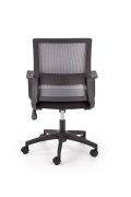 Fotel do biurka kolor czarny z popielatym siatkowym oparciem