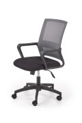 Fotel do biurka kolor czarny z popielatym siatkowym oparciem