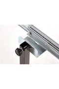 Stół do salonu rozkładany owalny dąb naturalny na prostych metalowych czarnych nogach