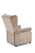 Fotel do salonu klasyczny, rozkładany, masujący, funkcja relax, beżowy, tkanina