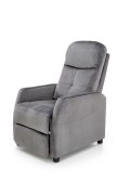 Rozkładany Fotel do salonu z funkcją spania w kolorze popielatym, tkanina velvet