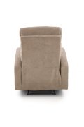 Fotel do salonu kolor beżowy rozkładany styl klasyczny, funkcja relax
