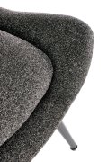 Nowoczesny Fotel do salonu, kolor antracyt z czarnymi nóżkami