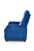 Rozkładany Fotel do salonu z funkcją spania w kolorze granatowym, tkanina velvet