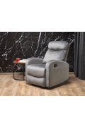 Fotel rozkładany z funkcją kołyski, tkanina velvet, kolor popiel