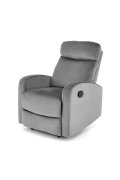 Fotel rozkładany z funkcją kołyski, tkanina velvet, kolor popiel