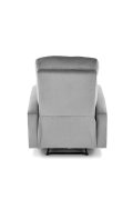 Fotel rozkładany z funkcją kołyski, tkanina velvet, kolor popiel
