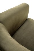 Klasyczny Fotel do salonu w tkaninie velvet, w kolorze zielonym, sklejka gięta