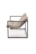 Zestaw ogrodowy nowoczesny loft, kolor cappuccino, stelaż metalowy brązowy