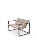 Zestaw ogrodowy nowoczesny loft, kolor cappuccino, stelaż metalowy brązowy