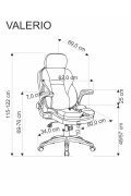 Fotel gabinetowy obrotowy nowoczesny, kolor czarny, popielaty, tkanina, eko skóra