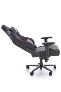 Nowoczesny Fotel dla gracza, z poduszkami na kark i lędźwie, regulowane podłokietniki, kolor czarny, eko skóra