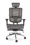 Ergonomiczny Fotel do biurka, nowoczesny, loft, z siatkowym oparciem i zagłówkiem oraz wsparciem lędźwiowym, zagłówek i podłokietniki regulowane