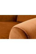 Fotel do salonu klasyczny, rozkładany, funkcja relax, cynamonowy, tkanina velvet