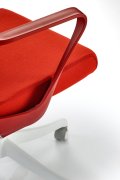 Fotel gabinetowy nowoczesny, kolor cynamonowy, biały, tkanina, siatka