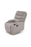 Fotel do salonu klasyczny, funkcja relax i funkcja schowka, kolor beżowy, eko skóra