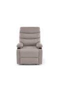Fotel do salonu klasyczny, funkcja relax i funkcja schowka, kolor beżowy, eko skóra