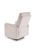 Rozkładany Fotel do salonu z funkcją masażu i funkcją relax, w kolorze beżowym