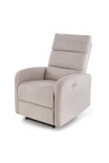 Rozkładany Fotel do salonu z funkcją masażu i funkcją relax, w kolorze beżowym