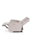 Rozkładany Fotel do salonu z funkcją masażu i funkcją relax, w kolorze beżowym