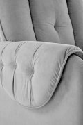 Fotel do salonu, rozkładany, funkcja relax i pionizacji kolor popielaty z miękkimi podłokietnikami, tkanina MAVEL, tkanina velvet