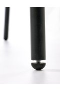 Krzesło retro oliwkowe z tapicerką materiałową i czarnym stelażem metalowym