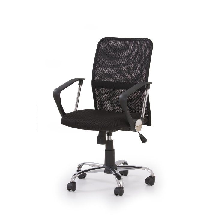 Fotel do biurka obrotowy nowoczesny, kolor czarny, tkanina membranowa, siatka