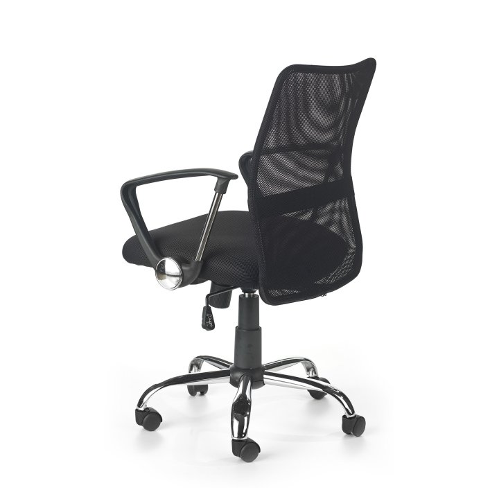 Fotel do biurka obrotowy nowoczesny, kolor czarny, tkanina membranowa, siatka