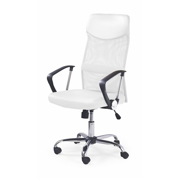 Fotel do biurka nowoczesny, kolor biały, tkanina membranowa, siatka