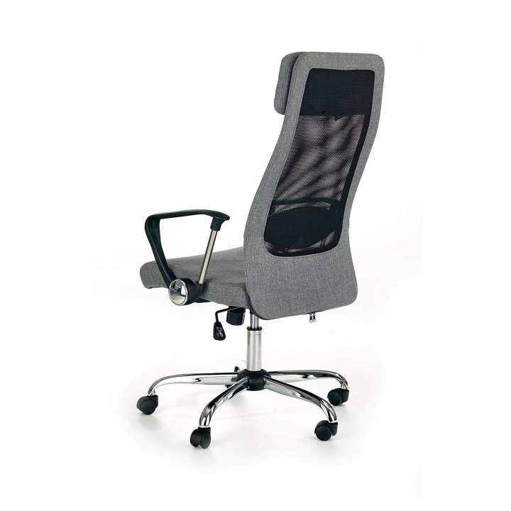 Fotel do biurka obrotowy tradycyjny, kolor popiel i czarny