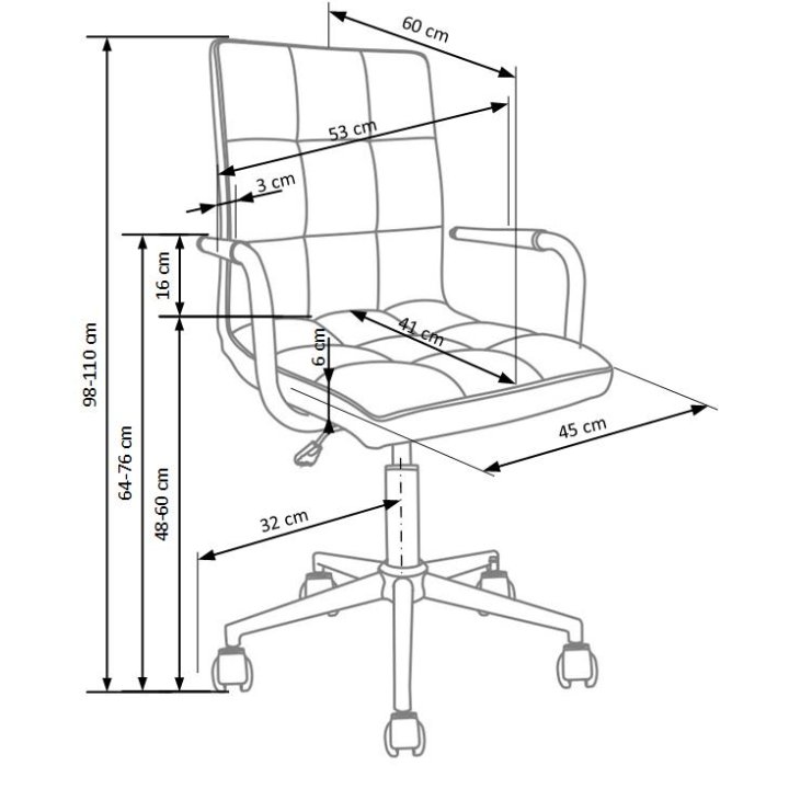 Młodzieżowy fotel z obrotową podstawą, różowa ekoskóra