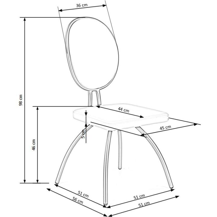 Krzesło do kuchni designerskie jasny popiel