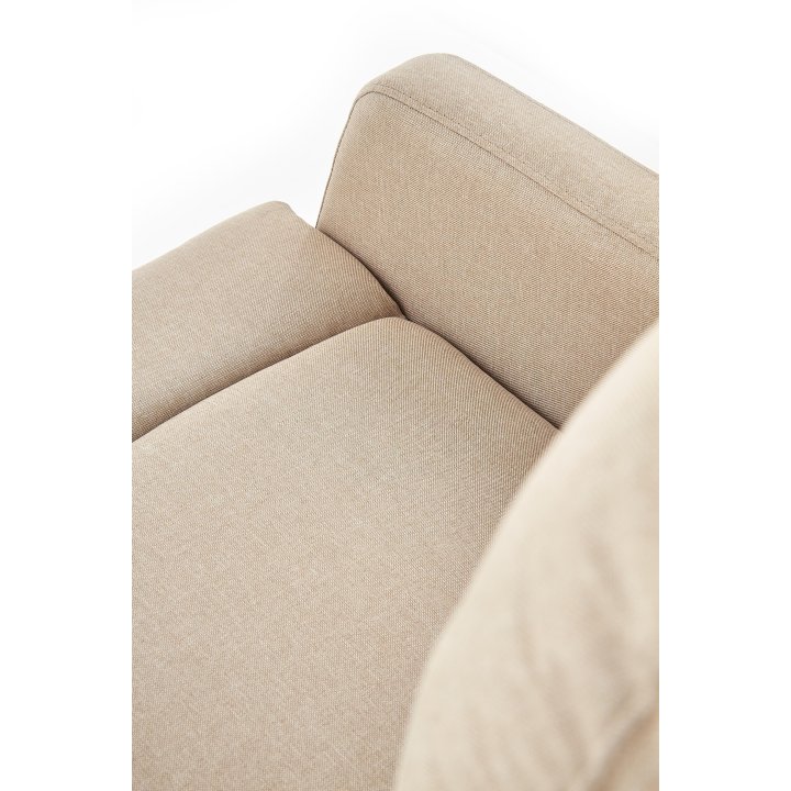 Rozkładany Fotel do salonu z funkcją relax w kolorze beżowym, tkanina velvet