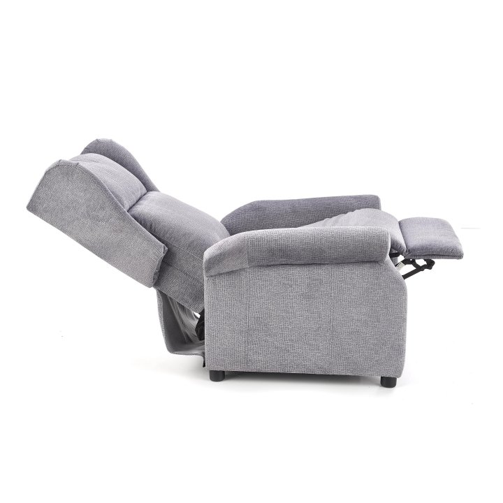 Fotel do salonu klasyczny, rozkładany, funkcja relax, popiel, tkanina