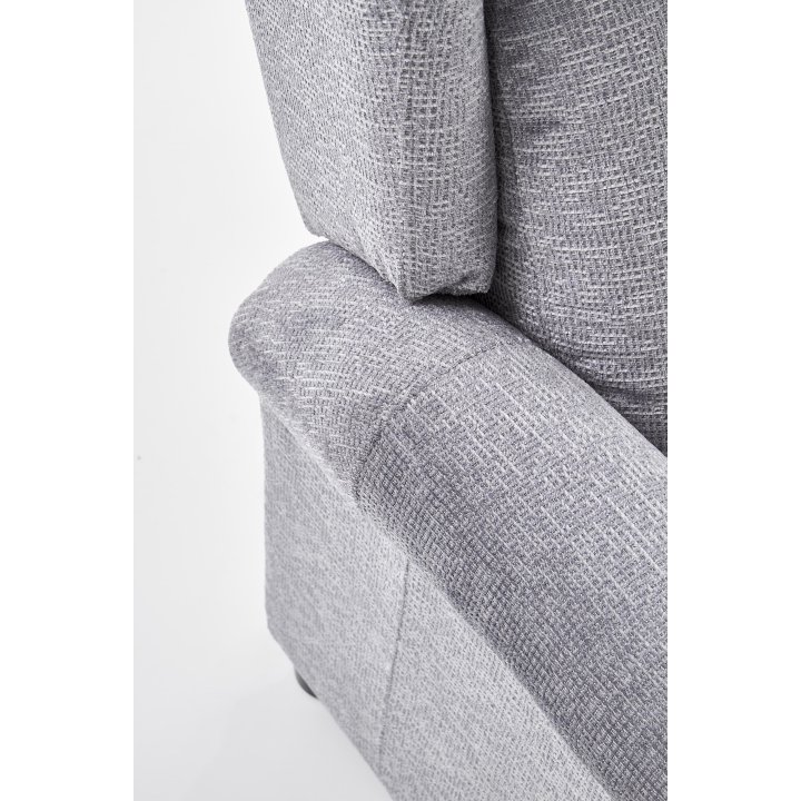 Fotel do salonu klasyczny, rozkładany, funkcja relax, popiel, tkanina