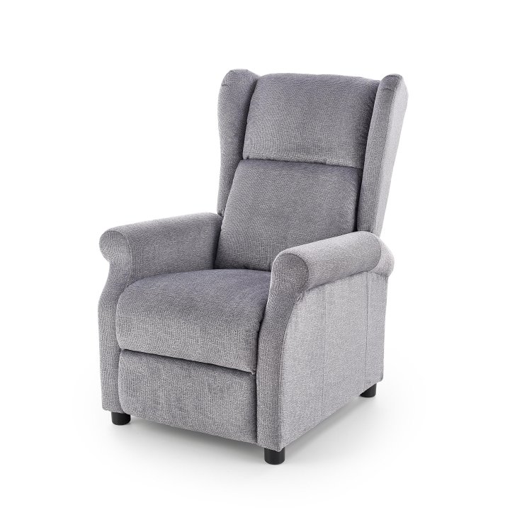 Fotel do salonu klasyczny, rozkładany, funkcja relax, popiel, tkanina