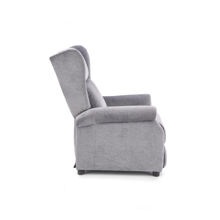 Fotel do salonu klasyczny, rozkładany, funkcja relax, popiel, tkanina