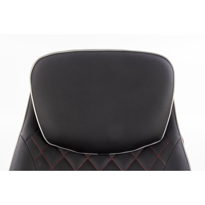 Fotel do salonu, nowoczesny, kolor czarny, czerwony, eko skóra, funkcja relax